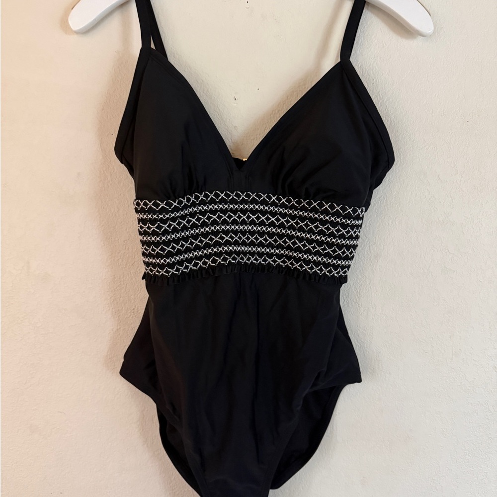 Kona Sol Black One Piece Swimsuit